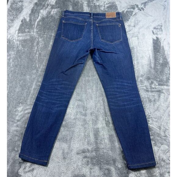 Madewell Jeans Womens 29x26 Blue 9” High-rise Skinny Stretch Denim Pants - Picture 4 of 14